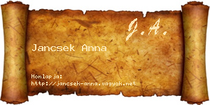 Jancsek Anna névjegykártya